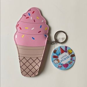 I Scream for Ice Cream zipper coin purse